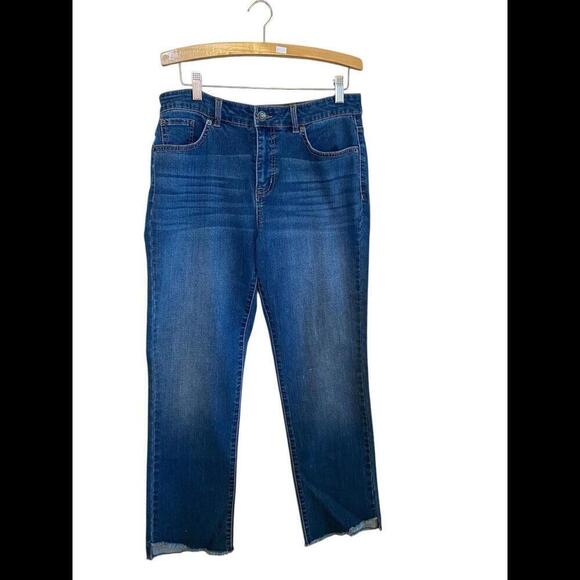 LOGO Denim Raw Hem Jeans (Straight) Sz.10 - Picture 1 of 9